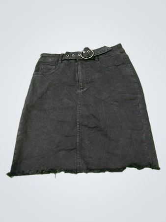 Dynamite Schwarzer Denim-Midirock