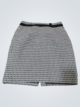 Worthington Damen-Rock mit schwarz-weißem geometrischem Muster