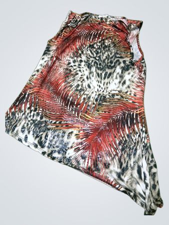 Tradition ärmelloses Top mit Tier- und Blattprint