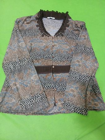 Crazy 48 Schlangenmuster-Bluse
