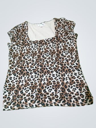 OrangeKiss Leopard-Print-Top