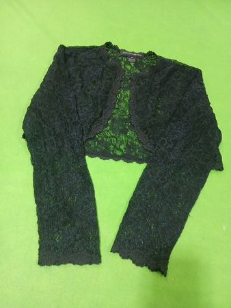 Jones New York Kleid Schwarze Spitzen-Bolero