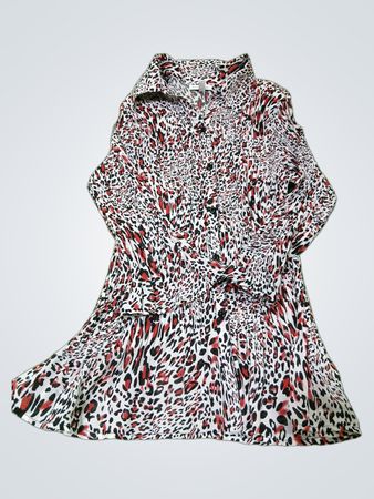 Fashion Bug Leopardenmuster Hemdblusenkleid