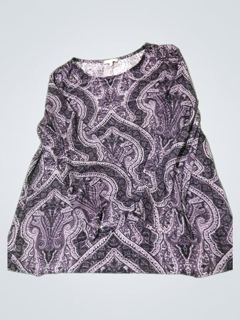 Laura Paisley Print Langarm-Top