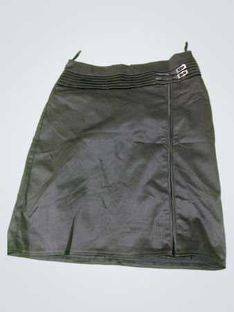 PANDA schwarzer Satinrock Größe 48