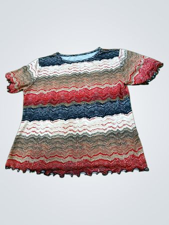 Damen-T-Shirt mit Zickzackmuster