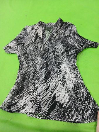 ADDITION ELLE Schwarze und weiße gemusterte Bluse
