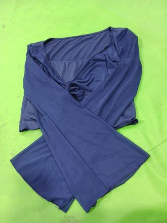 Navy Blue Langärmeliges Oberteil