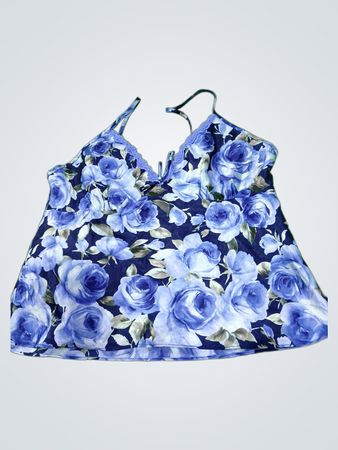 Secret Treasures Blue Floral Babydoll Cami