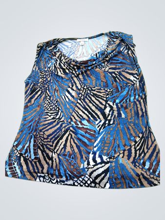 Dressbarn ärmelloses Top mit Wasserfallausschnitt