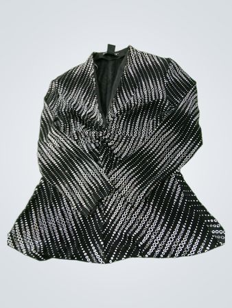 Cachet Damen Schwarzer Pailletten-Blazer