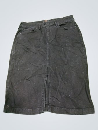 F&F Black Denim Midirock
