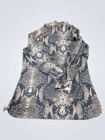 Langarmshirt mit Schlangenledermuster