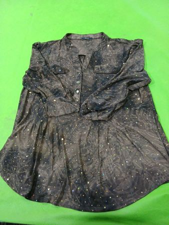 VERAROSE Damen bestickte durchsichtige Bluse