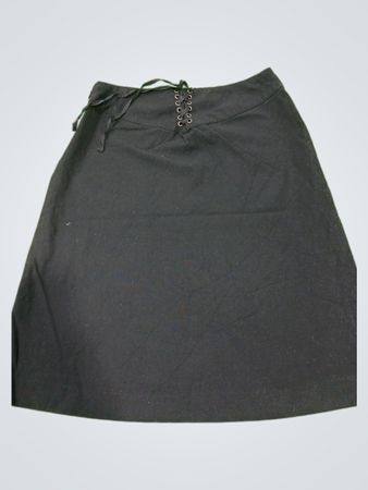 Old Navy schwarzer, schnürbarer A-Linien-Midirock