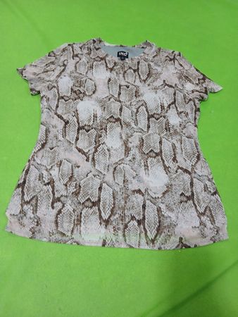 INC International Concepts Snake Print Mesh Top