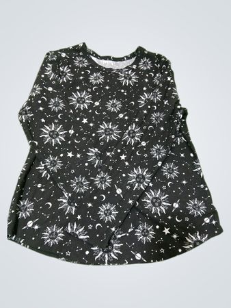 No Boundaries Celestial Print Langarm-Oberteil