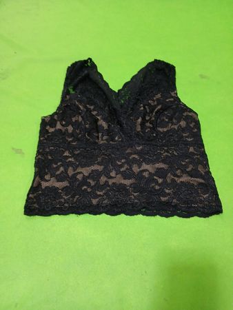 Schwarzer Spitzen-Bralette
