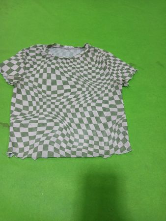 Ardene Mesh Schachbrett-Bauchfreies Top