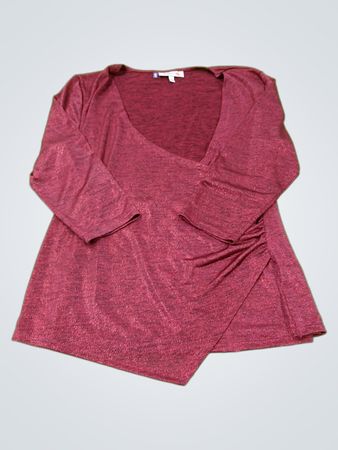 Jennifer Lopez Rotes glitzerndes asymmetrisches Top