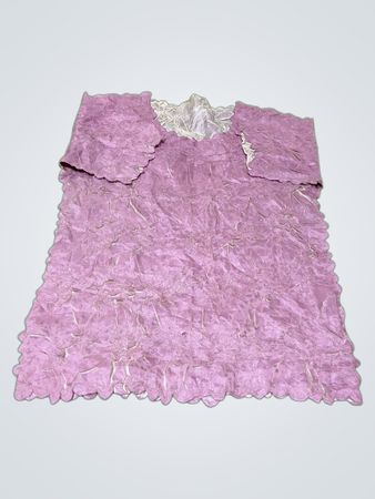 Lila gekraustes Top
