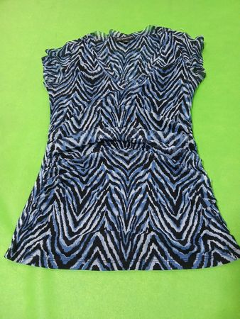 INC International Concepts Zebra-Print gerafftes Top