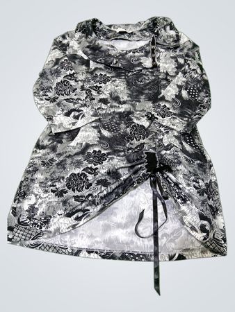 Marie Claire Boutiques schwarz-weißes Kleid mit Blumenmuster