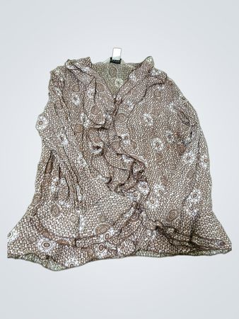 Allison Taylor Damen Bluse mit braunem Blumenmuster