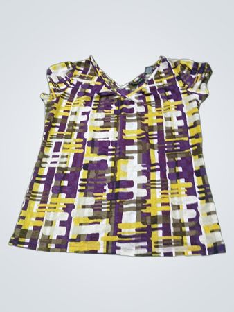 New York & Company Damen Kurzarmshirt mit geometrischem Druck