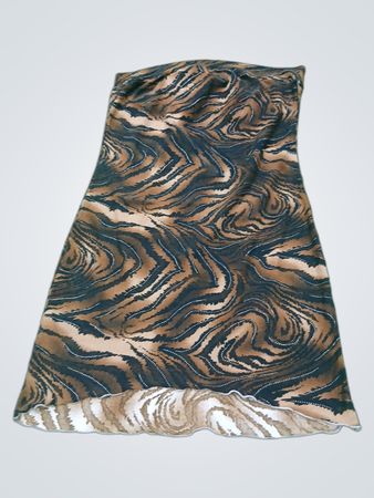 Trägerloses Tiger-Print-Kleid