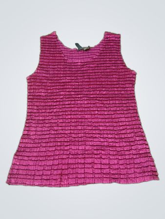Sere Mode Damen ärmelloses Crinkle-Top