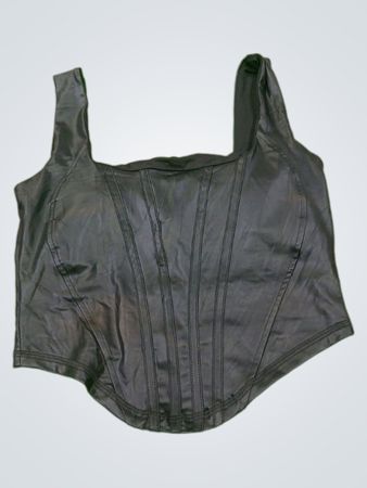 Schwarzes Korsett-Top