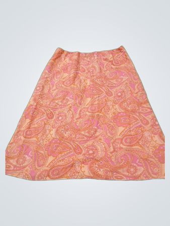 Pink-Paisley-Print A-Linien-Rock