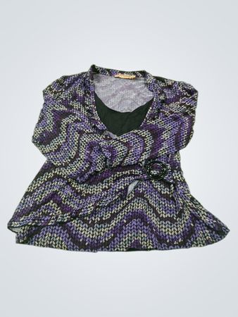 Notations Damenbluse in Violett mit Muster