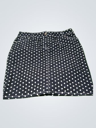 Dressbarn Polka-Dot-Jeansrock