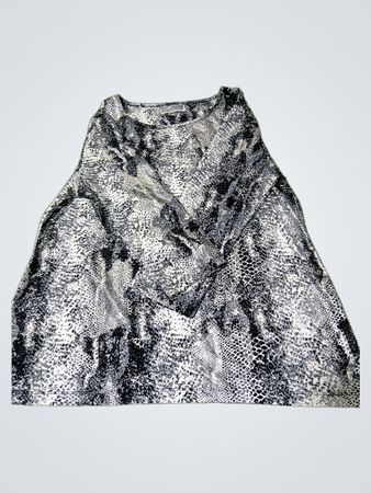 JM Collection Petite Snake Print Top