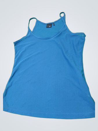 Blaues Trägershirt mit Spaghettiträgern