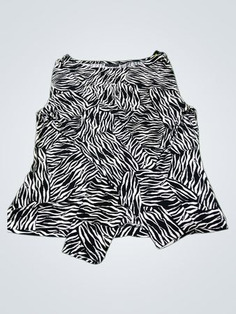 Tahari Zebra-Print ärmelloses Top