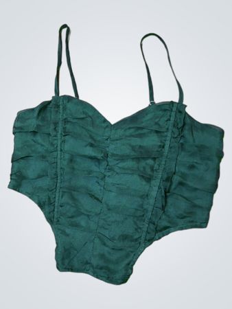 LE LIS COLLECTION Green gerafftes Korsett-Oberteil