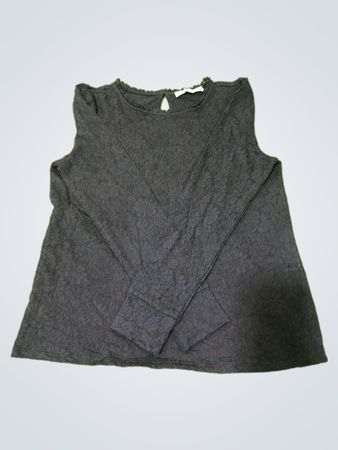 LOFT Petites Schwarze Spitzenbluse