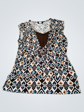 Studio 1940 ärmelloses Top mit geometrischem Muster