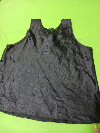 Cinema Etoile Black Spitzenbesatz Camisole-Top