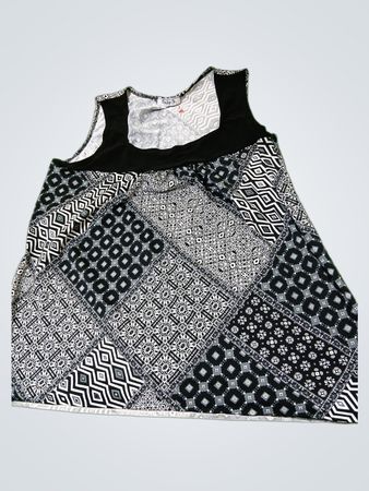 Nur 9 ärmelloses Top mit Patchwork-Muster