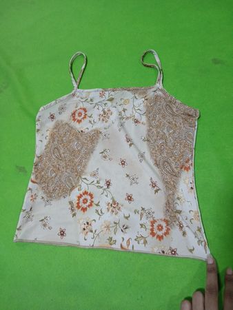Floral-Print-Camisole mit Spitzendetail