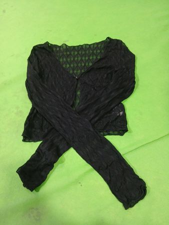 Schwarzer transparenter Cardigan