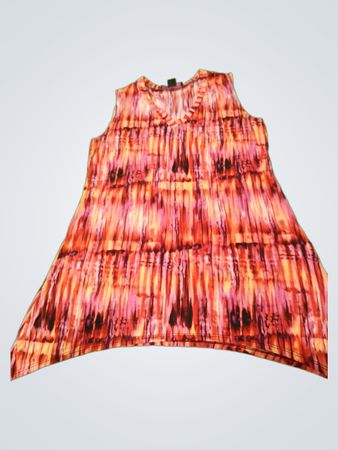 HAYLEY MATTHEWS Damen ärmelloses, bedrucktes V-Ausschnitt-Kleid