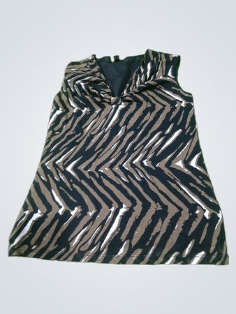 Dana Buchman Zebra-Print ärmelloses Top