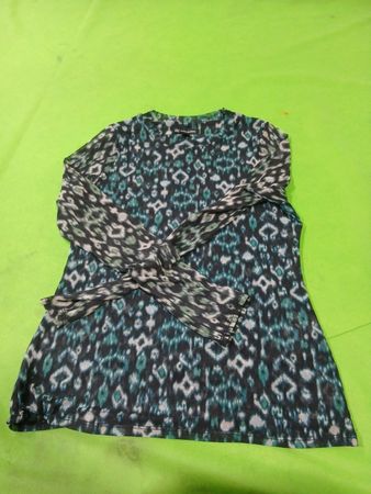 INC International Concepts Damen Langarmshirt mit Mesh-Print