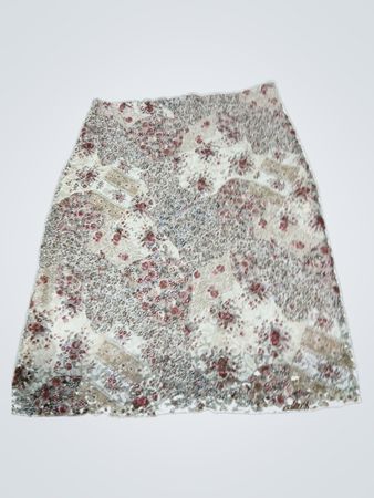 Verdorbenes Mädchen Blumenmuster Midirock