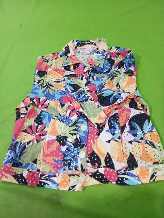 Draper's & Damon's Damen-Tropical-Print-Eyelet-Hemd